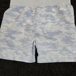 AYBL Blue Camo Seamless Shorts Sz Medium